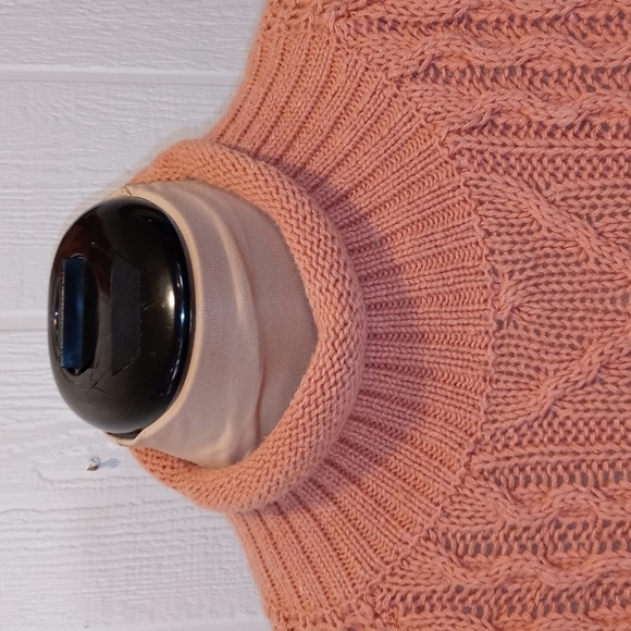 Tarazzia burnt orange sweater Medium fisherman style knit crochet - Picture 6 of 8